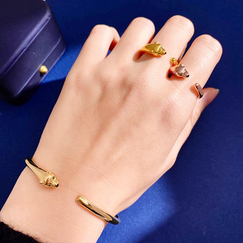 Европейский и американский стиль Открытый браслет с головой леопарда - Модные и стильные украшения с гепардом