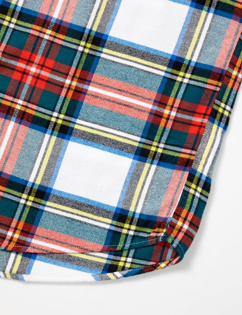 Мужская фланелевая рубашка с длинным рукавом Amazon Essentials, бело-красная, клетка тартан, размер S