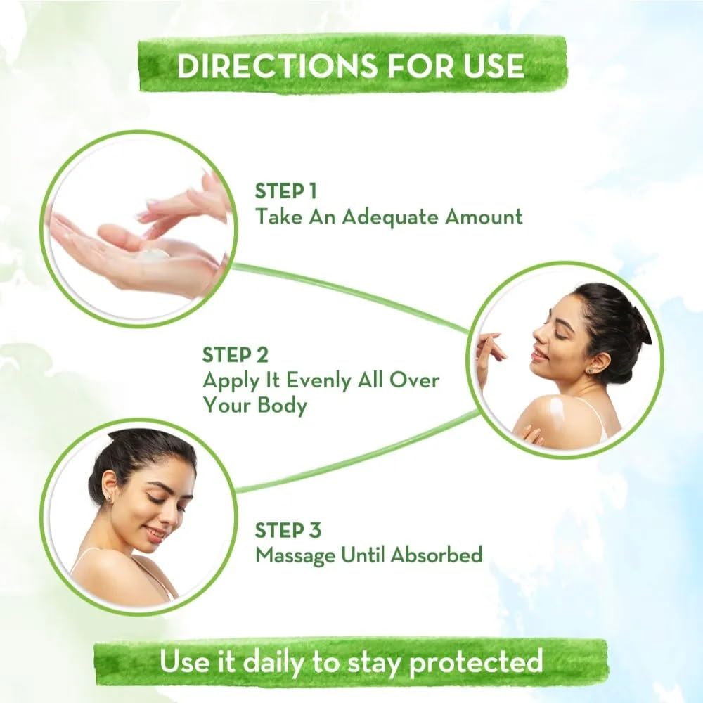 Mamaearth Солнцезащитный лосьон для тела с алоэ вера SPF 30 для нормальной кожи с ашвагандой 300 мл упаковка