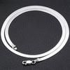Vogue Silver Men Fashion Women Flat Necklace Snake Chain Waterproof Membrane Gift Jewelry Width 6mm