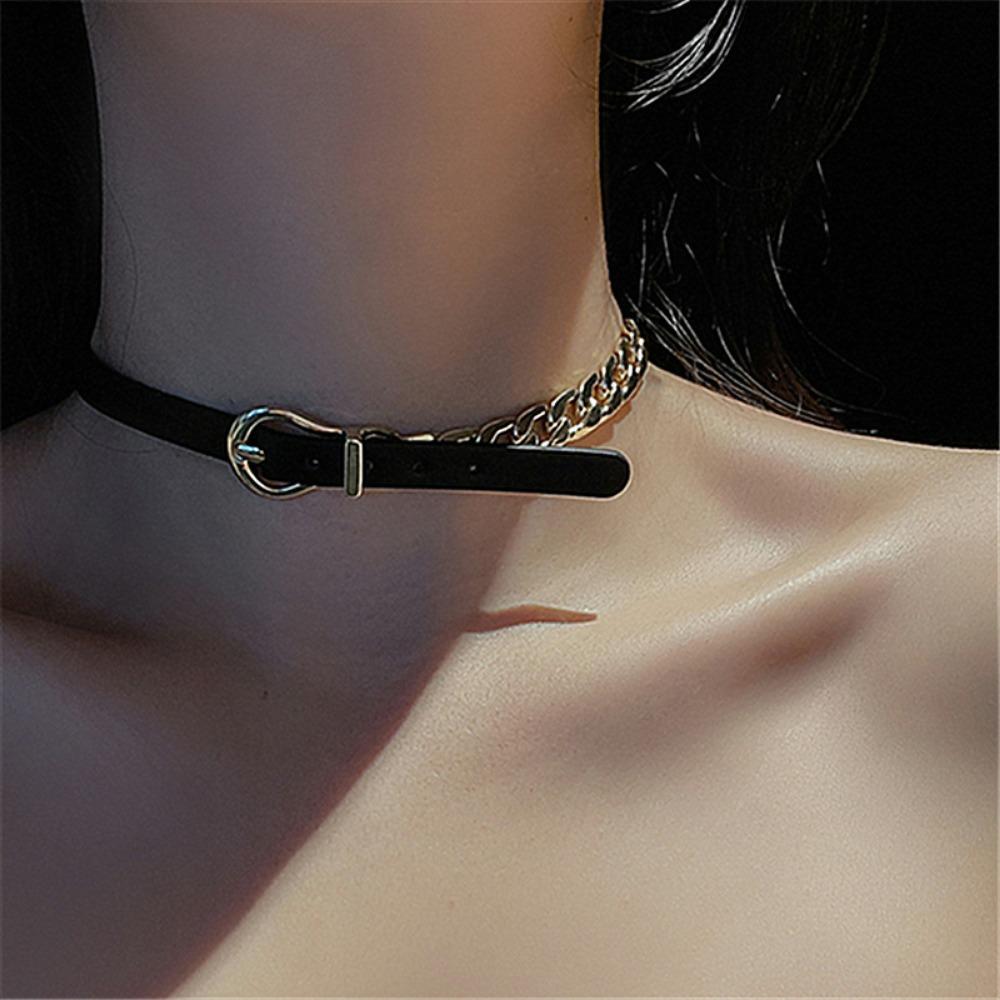 Пояс-цепочка, шовная цепочка на ключицы, женское европейское и американское индивидуальное ожерелье в стиле панк, короткое ожерелье с темпераментом, трендовый воротник