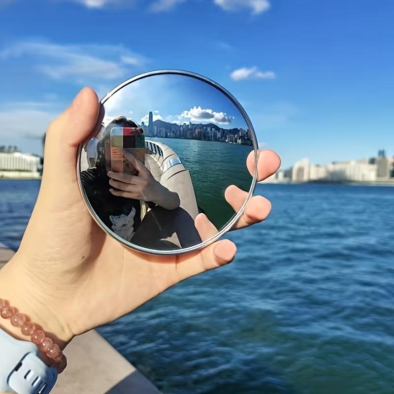 Round Convex Mirror Portable Handheld Makeup Mirror for Travel Purse Friendly Selfie Photo Prop for