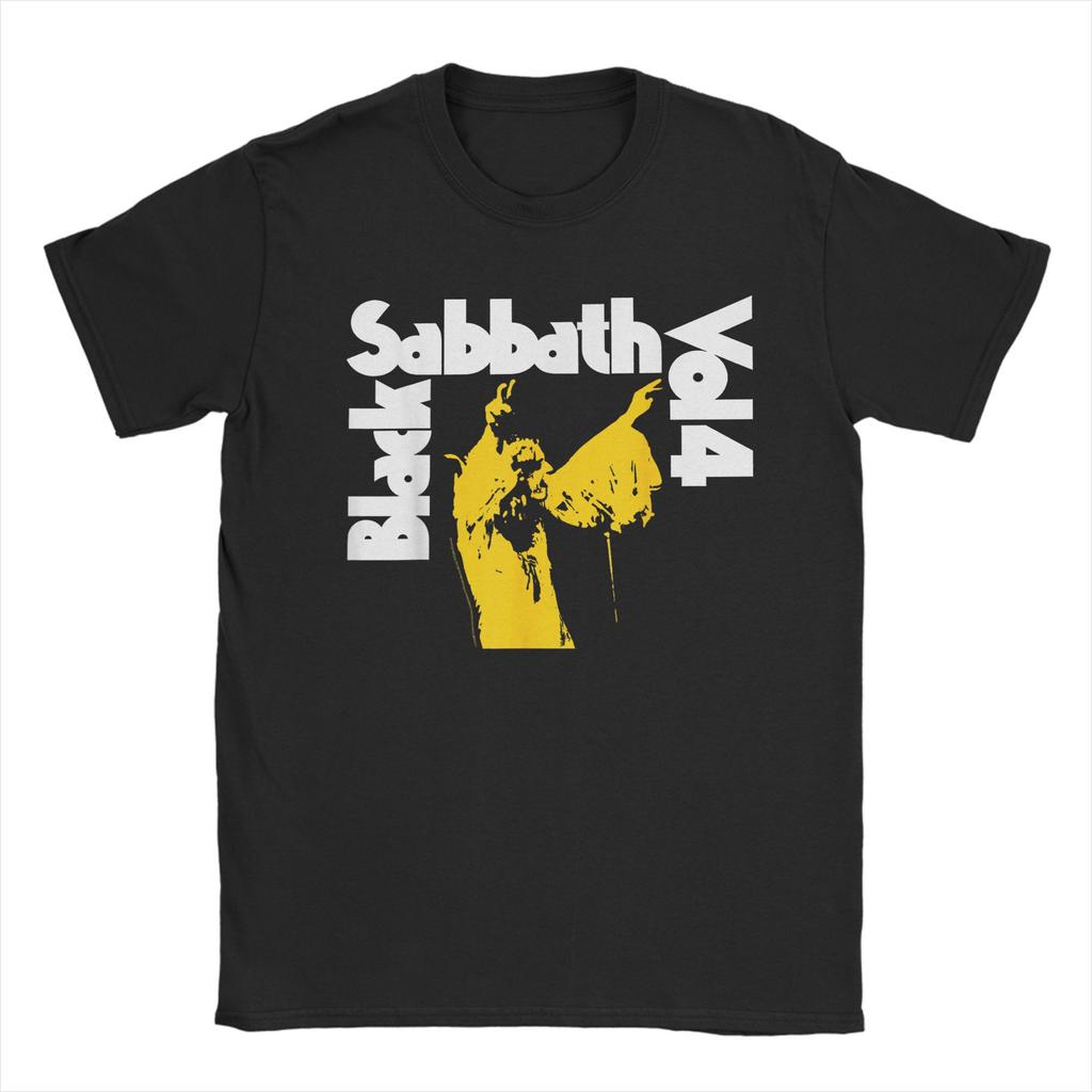 Футболка Black Sabbath Vol 4 Летняя Хэви-метал Рок-группа Потрясающие Футболки 100% Хлопок Футболка с коротким рукавом Повседневные Футболки