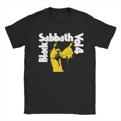 Футболка Black Sabbath Vol 4 Летняя Хэви-метал Рок-группа Потрясающие Футболки 100% Хлопок Футболка с коротким рукавом Повседневные Футболки