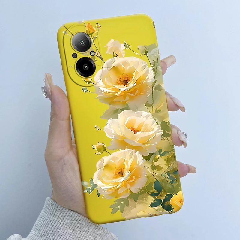 For Realme C67 4G RMX3890 Phone Case Butterfly Flower Girl New Design Soft Silicone TPU Back Housing for Oppo RealmeC67 Covers