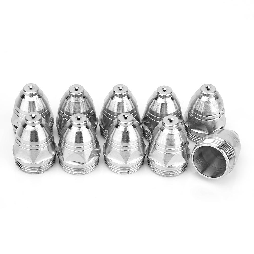10pcs P80 Plasma Cutting Consumable Cutter Torch Nozzle Tips (1.1mm Nozzle)