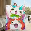 Милый мультяшный игра y-Yo kai w-Watch k-Komasan Фланелевое теплое мягкое плюшевое одеяло для дивана гостиной офиса спальни дорожный подарок