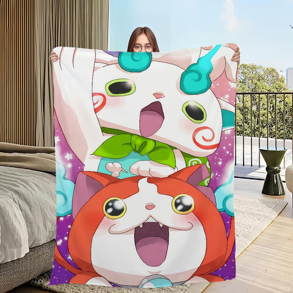 Милый мультяшный игра y-Yo kai w-Watch k-Komasan Фланелевое теплое мягкое плюшевое одеяло для дивана гостиной офиса спальни дорожный подарок