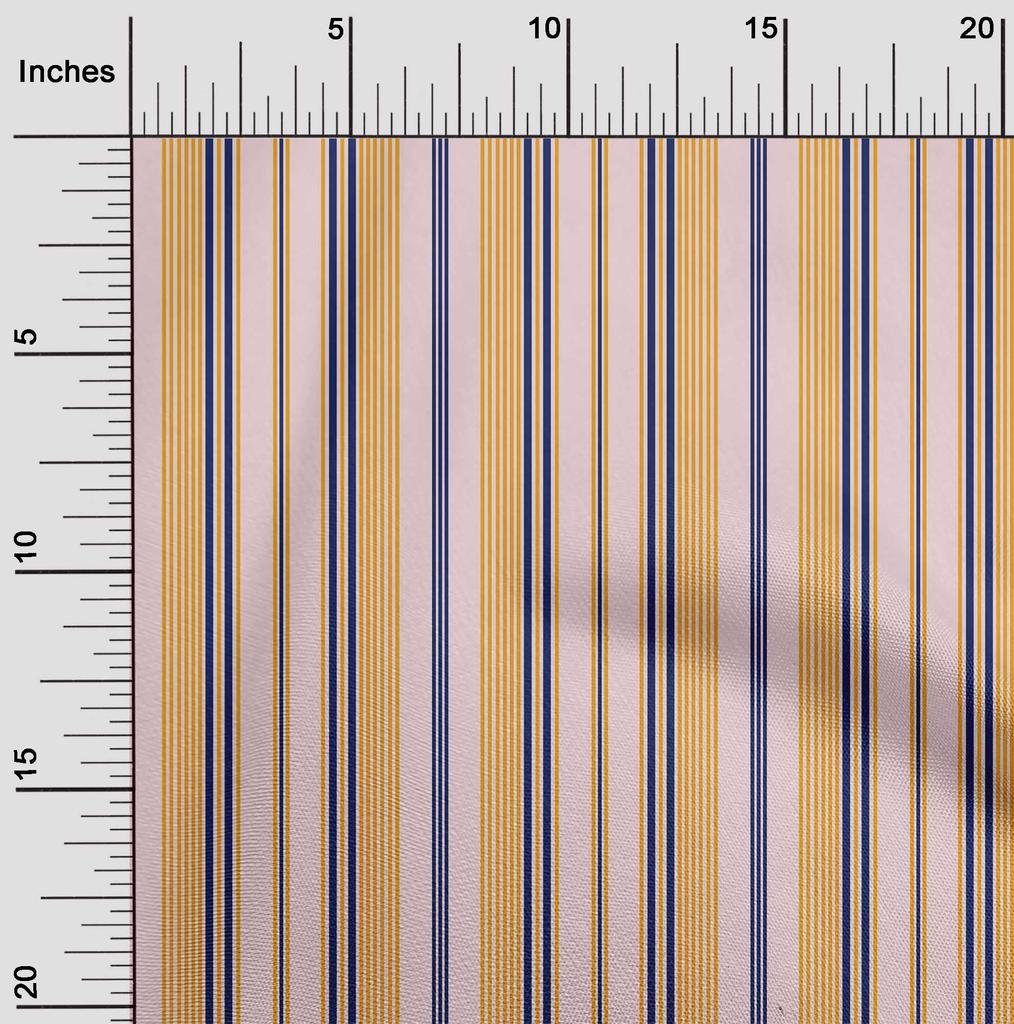 oneOone Cotton Flex Fabric Multicolor Stripe Decor Fabric Printed BTY 40 Inch