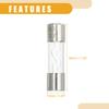 Partuto Set of 5 10x38mm 0.39x1.50" 30A Universal AGU Glass Fuse - Car Fuse