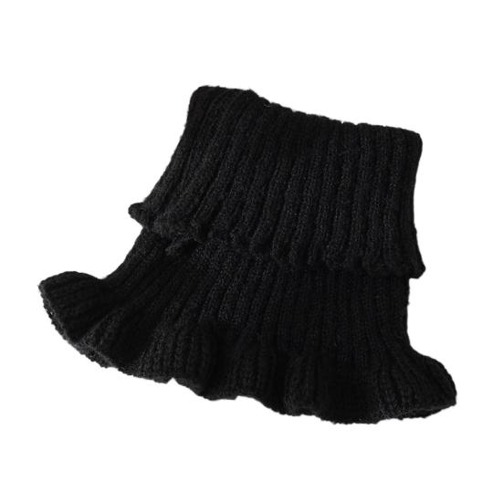 Женский шейный платок, однотонный, с прозрачной отделкой, с имитацией воротника, вязаный, теплый, стильный, утеплитель для шеи, универсальный аксессуар для одежды