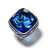 Кольцо из серебра 925 пробы с драгоценным камнем London Blue Topaz, размер 8 Y1u52