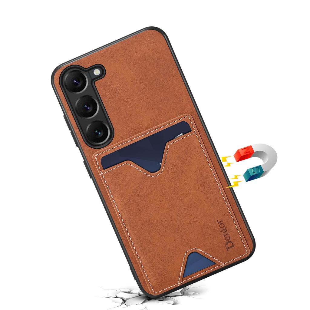 Business Retro Card Wallet Bracket Leather Case For Samsung Galaxy S25 S24 S23 Plus Ultra FE A16 A55 A35 A15 A25 A24 A34 Cover