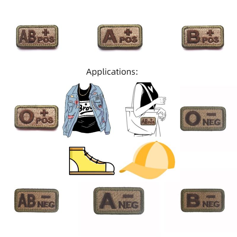 Премиальный вышитый патч с группой крови Ababo+pos Тактический идентификационный значок для военных энтузиастов