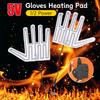1 Pair Electric USB Gloves Heater Gloves Heated Pad Carbon Fiber Cloth USB Warmer Heated Gloves Pad for Cycling Ski Gloves