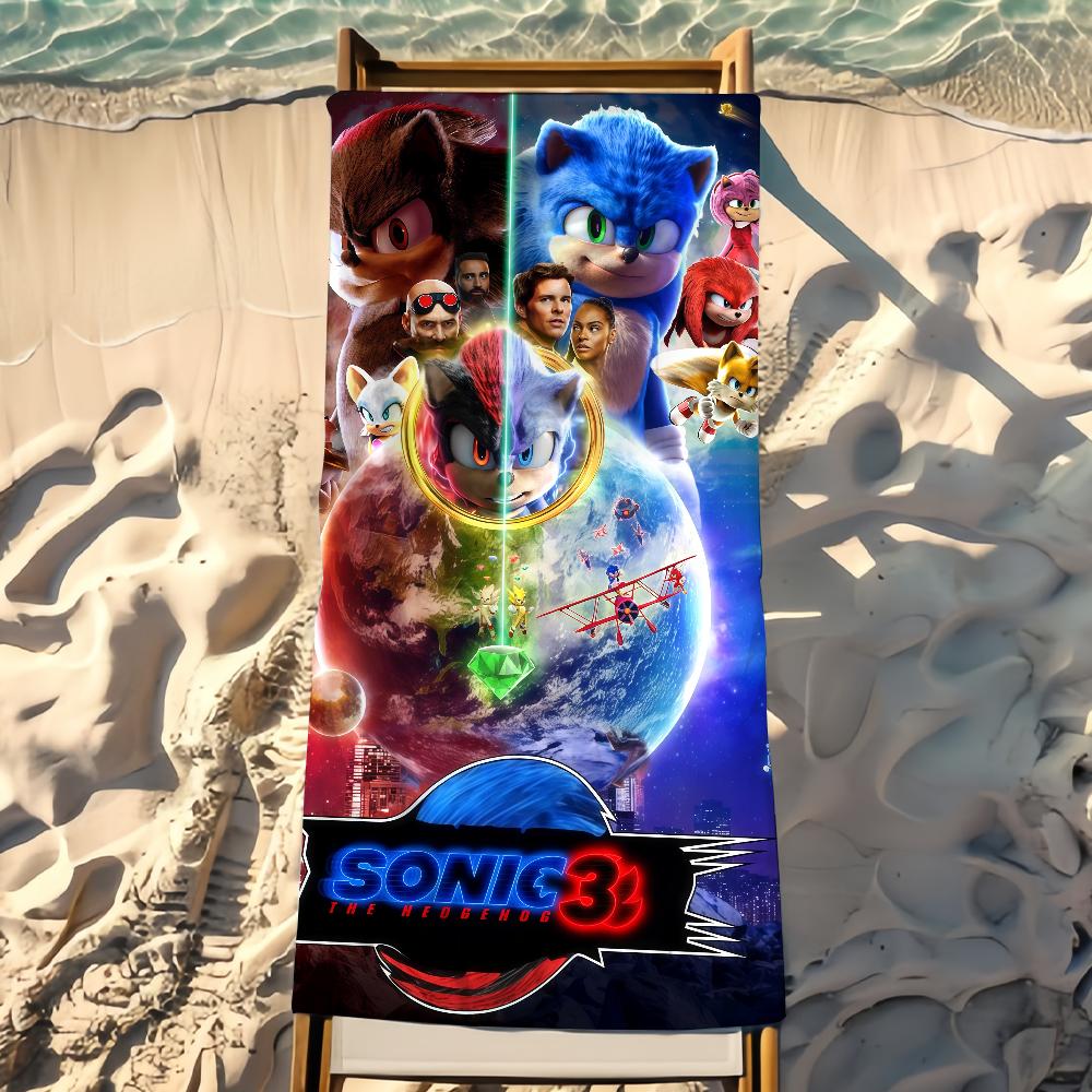 Игра S-Sonic Ёжик 4 Полотенце Пляжное Полотенце Дорожное Легкое Приятное для Кожи Для Бассейна Пляжа Кемпинга Круиза Лето