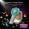 Small Size Mini Portable Fan Sparkling Imitation  USB Rechargeable Mini Fan  Personal Use