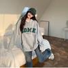 Новая женская толстовка с капюшоном в расслабленном стиле для осени и зимы, с плотной флисовой подкладкой