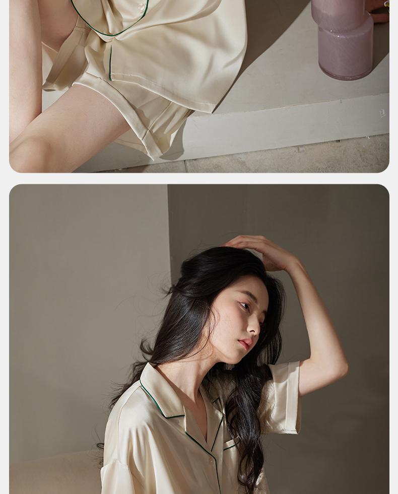 Xuan Liang Pajamas Women's Summer Thin Ice Silk Short sleeved Shorts Summer Cooling Simulation Silk Large Home Furnishing Set