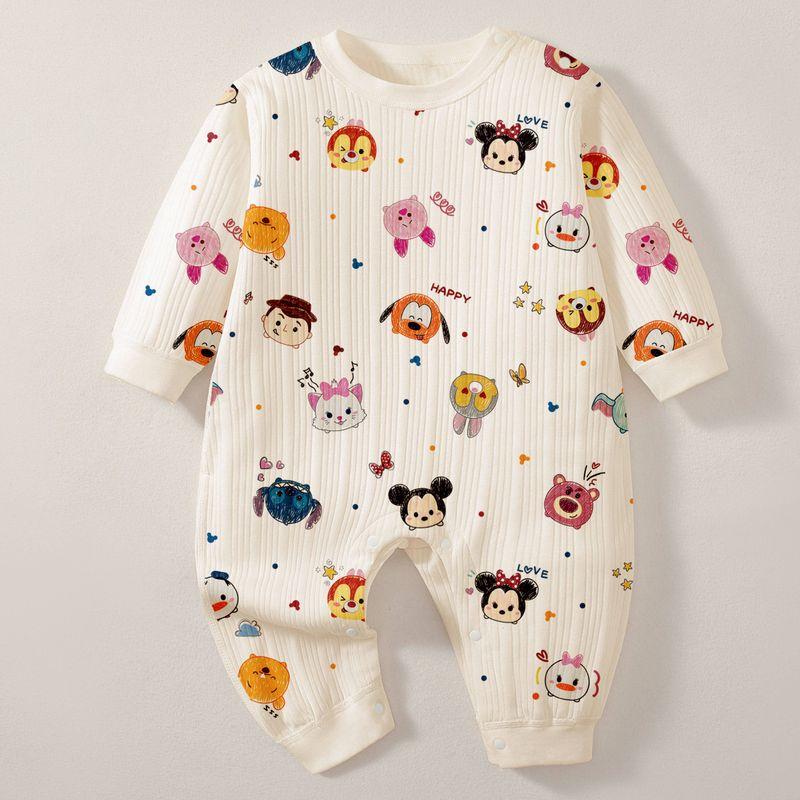 Baby Clothes, Spring and Autumn Style, Pure Cotton Long-Sleeved Romper for Small-Month-Old Babies, Super Cute and Suitable for Going Out