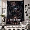 Custom Tapestry Wall Hanging, Resident Evil Personalized Name Text Home Wall Decor