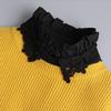 Women Fake Collar Blouse Sweater White Lapel Decor Detachable Collars For Women Black Lace False Collars Woman Lace Half Shirt