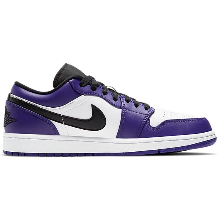 Мужские кроссовки Air Jordan 1 Low Court Фиолетовые Белые Черные 553558-500