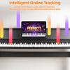 Bluetooth-compatible Piano 88-Key Digital with Triple Pedals & USB MIDI, Touch-Sensitive Keys, 88 Weighted Keys Headphone Jack, LED Screen,