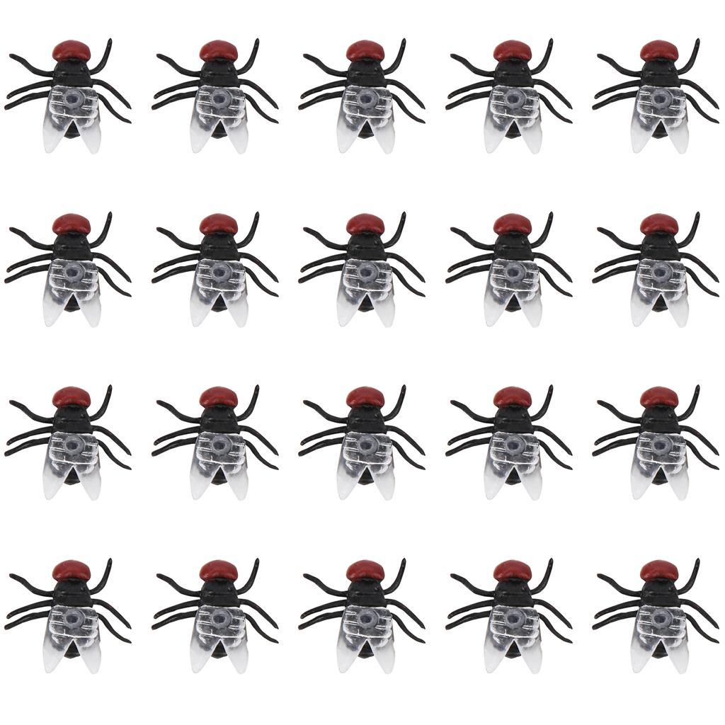 20pcs Plastic Simulated Flies Toy Halloween Party Joke Flies Model Toy Accessory SetFlies