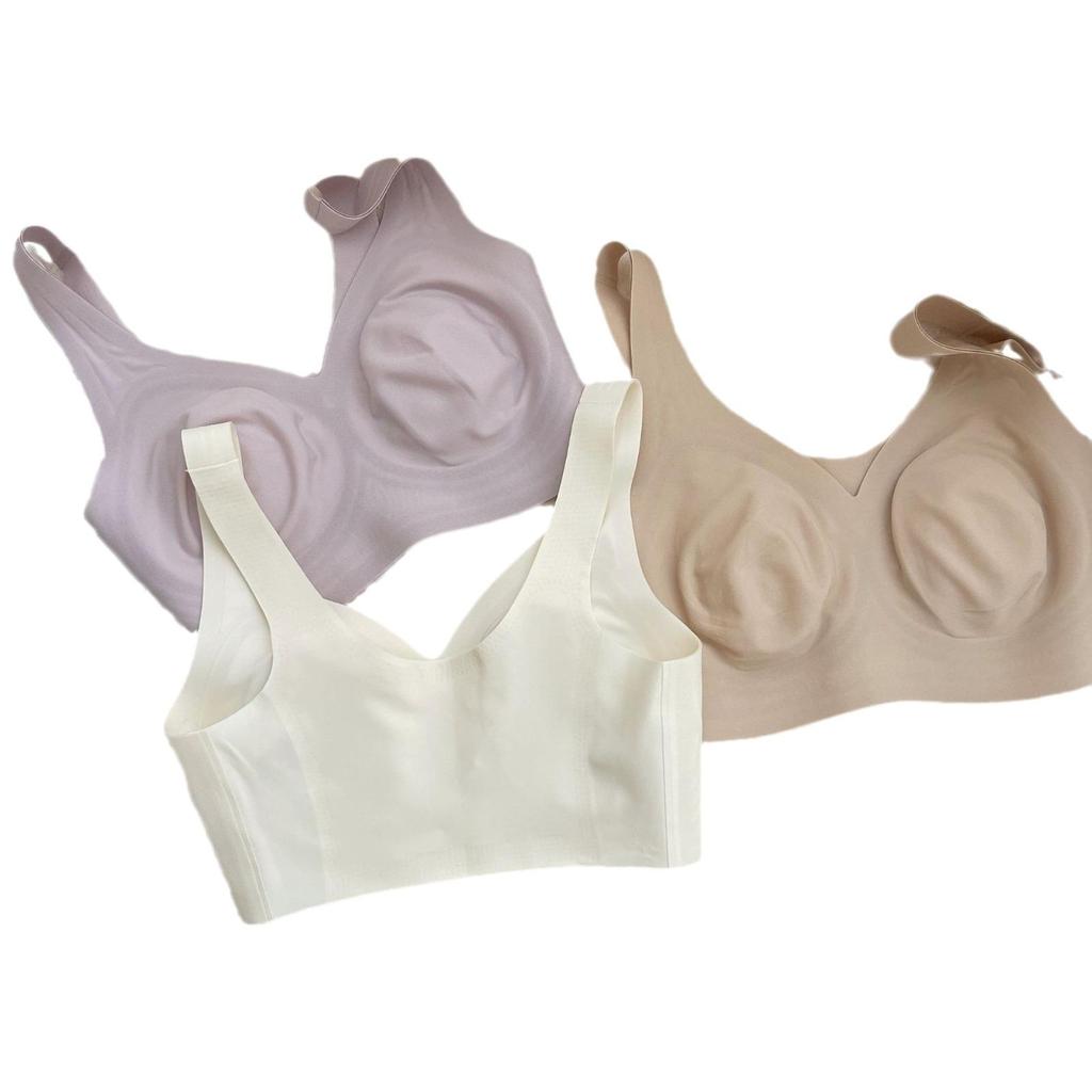 Ультратонкий бесшовный спортивный бюстгальтер с заячьими ушками и широкими бретелями