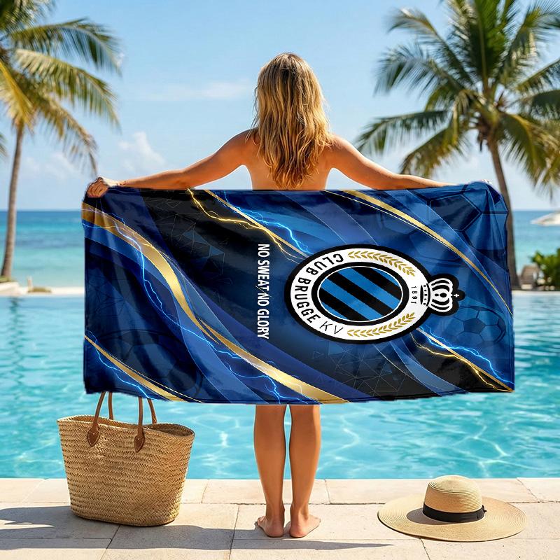 Club Brugge FC print Quick Dry Beach Towel Microfiber Absorbent Portable Travel Swimming Towel