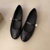 Flat Mary Jane Single Shoes Women's Shoes Summer Black Commuter Shoes Ballet Evening Shoes