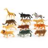 Product 12 Mini Animal World Model Doll Toy Static Ornament Vinyl Doll Forest Animal