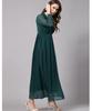 Women Fit and Flare Dark Green Dress