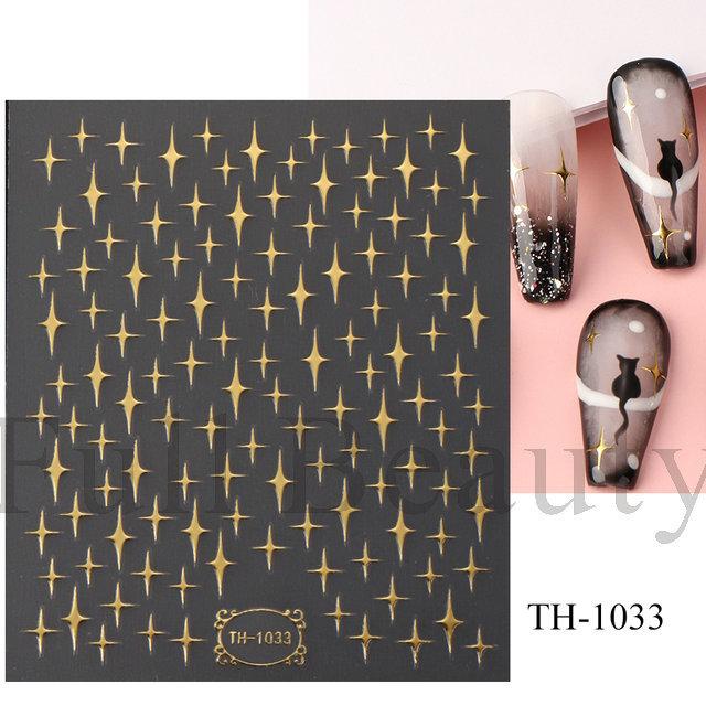 New nail art stickers ins European and American Halloween Dark Spider Ghost Thin Tough Adhesive Nail Stickers