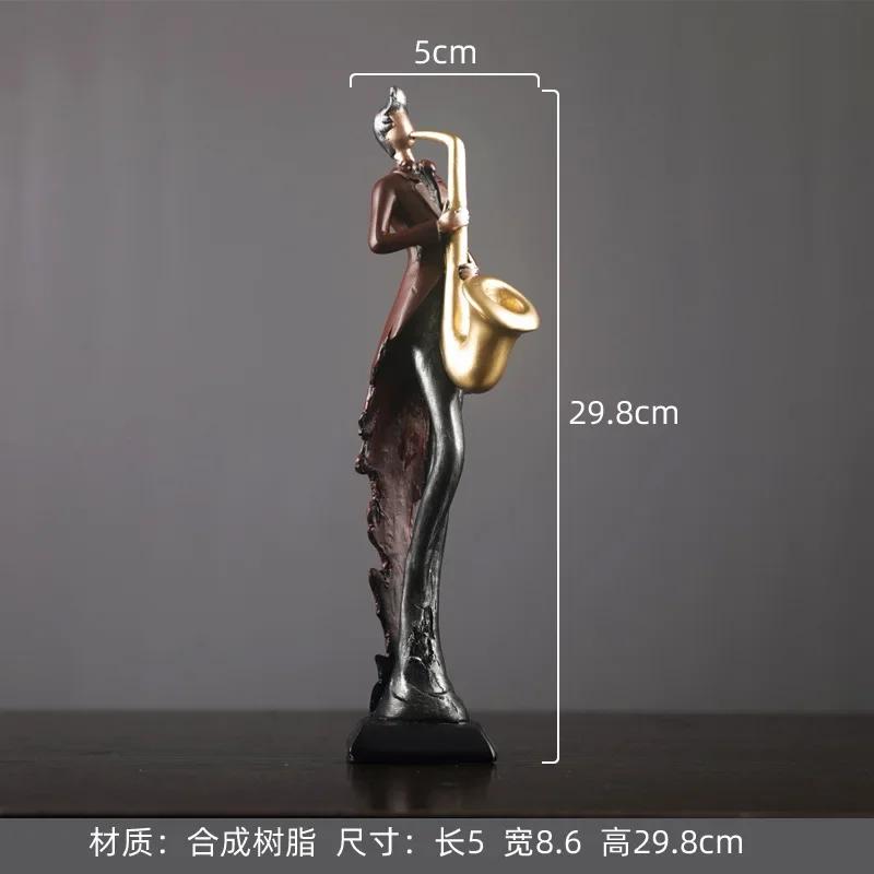 Винтаж Играть на музыкальном инструменте Группа Украшения Искусство Персонаж Модель Статуя Творчество Фигурки Для Интерьера Аксессуары Для Стола Ремесла