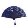 ITODA Silk Folding Fan with Cherry and Plum Blossom Perfect for Kimono and Elegant Dance Fan with Beautiful and Stylish Japanese Elegant and Perfect