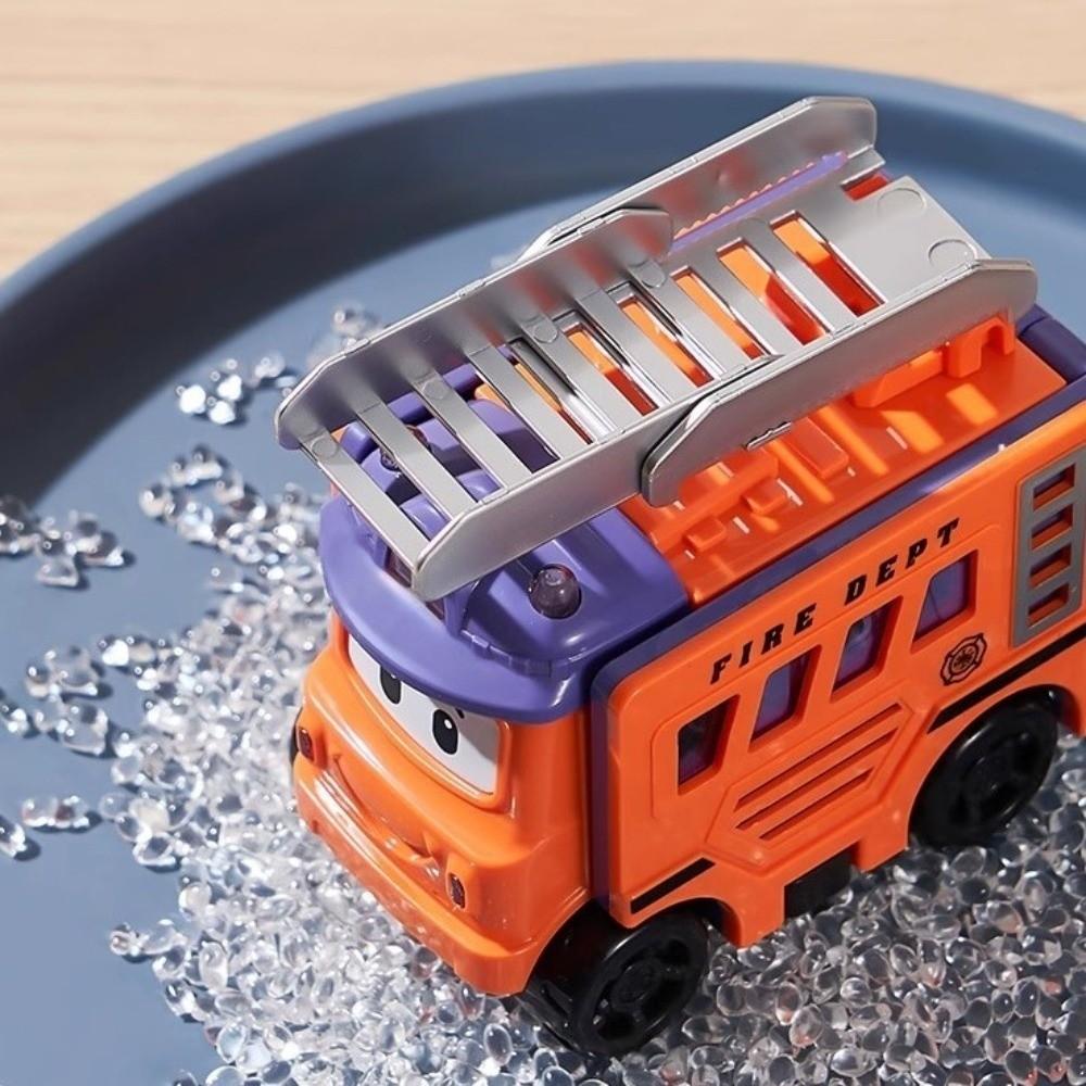 Pull Back Inertia Engineering Vehicle Double-Sided Pull Back Trucks Transformable Car Toy Kids
