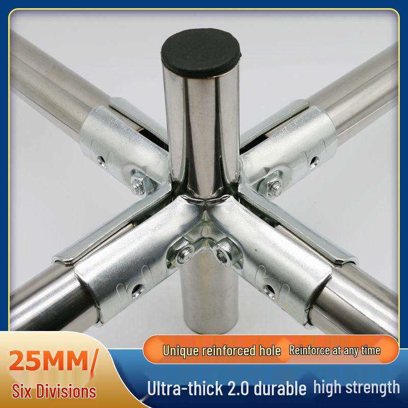 Stainless Steel 25mm Six-Point Pipe Connector for Galvanized and Iron Pipes
