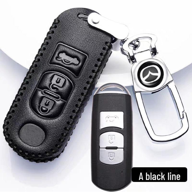 Чехол для ключа из натуральной кожи Mazda для автомобилей Mazda 3, CX-4, CX-5 и Atez.