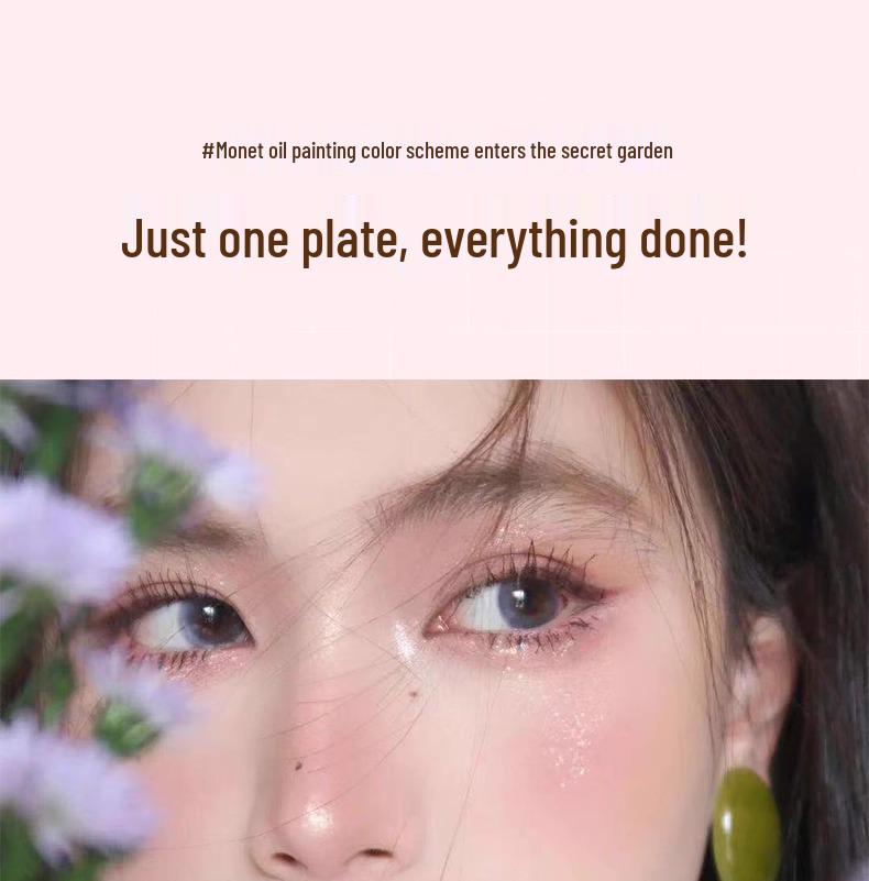 Палетка теней для век GoGoTales GoGo Dance Secret Garden - Летний молочный чай, Землистые тона с матовым, шиммерным и глиттерным финишами