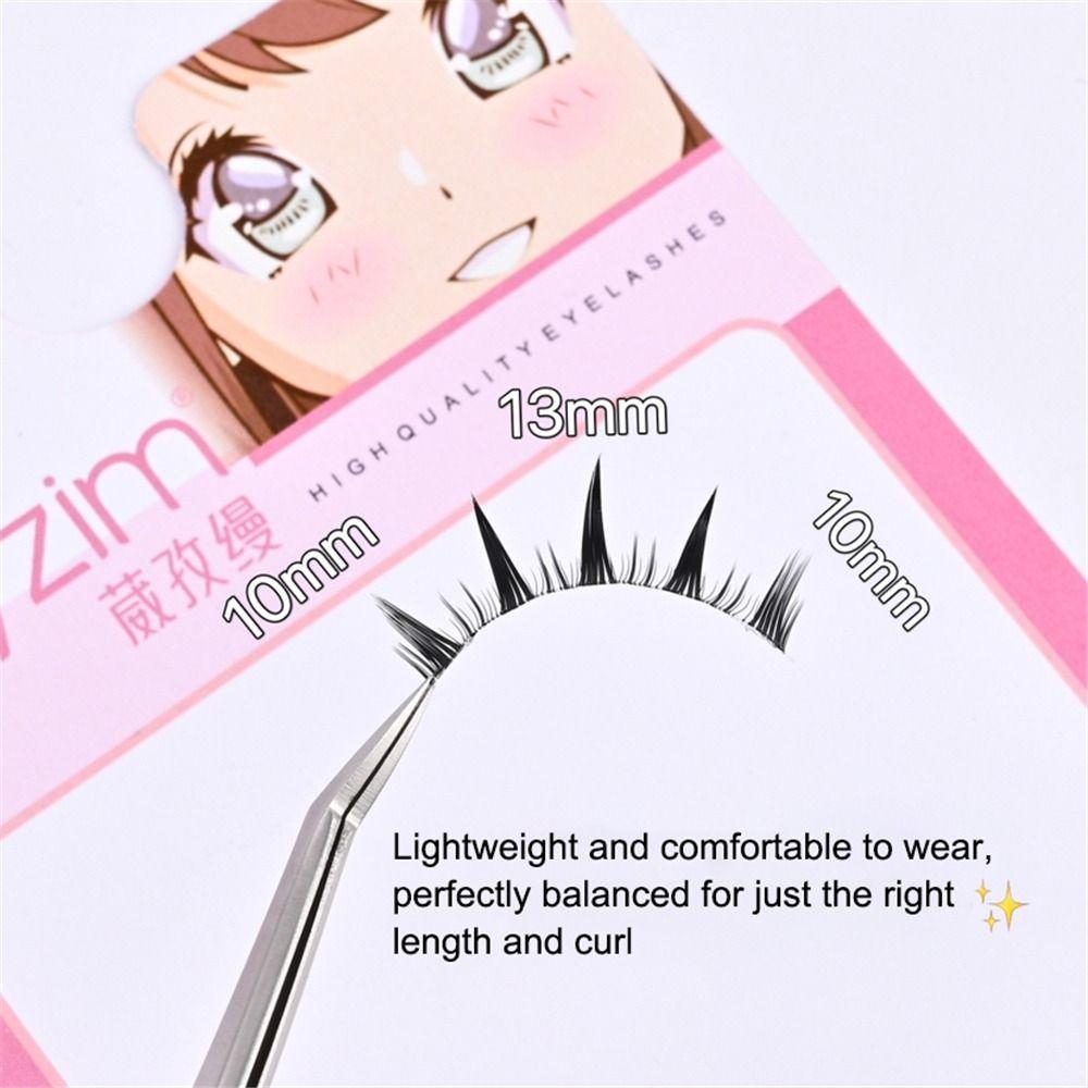 5 Pairs Japanese Cosplay False Eyelashes Faux Mink Fake Eyelashes Extensions for Women Girls