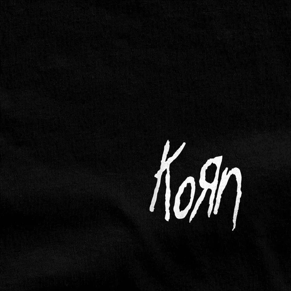 Fashion Rock Band Korn Logo TShirt for Men Round Collar Cotton T Shirt Short Sleeve Tee Shirt 4XL 5XL 6XL Tops