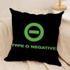 TType O Negative Cushion Cover Soft Plush Fabric DoubleSided Printed Cushion Covers for All Seasons Home Decor