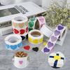 500Pcs/Roll Portable Seal Labels Package Label Sticker Mark Universal Love Heart Shaped