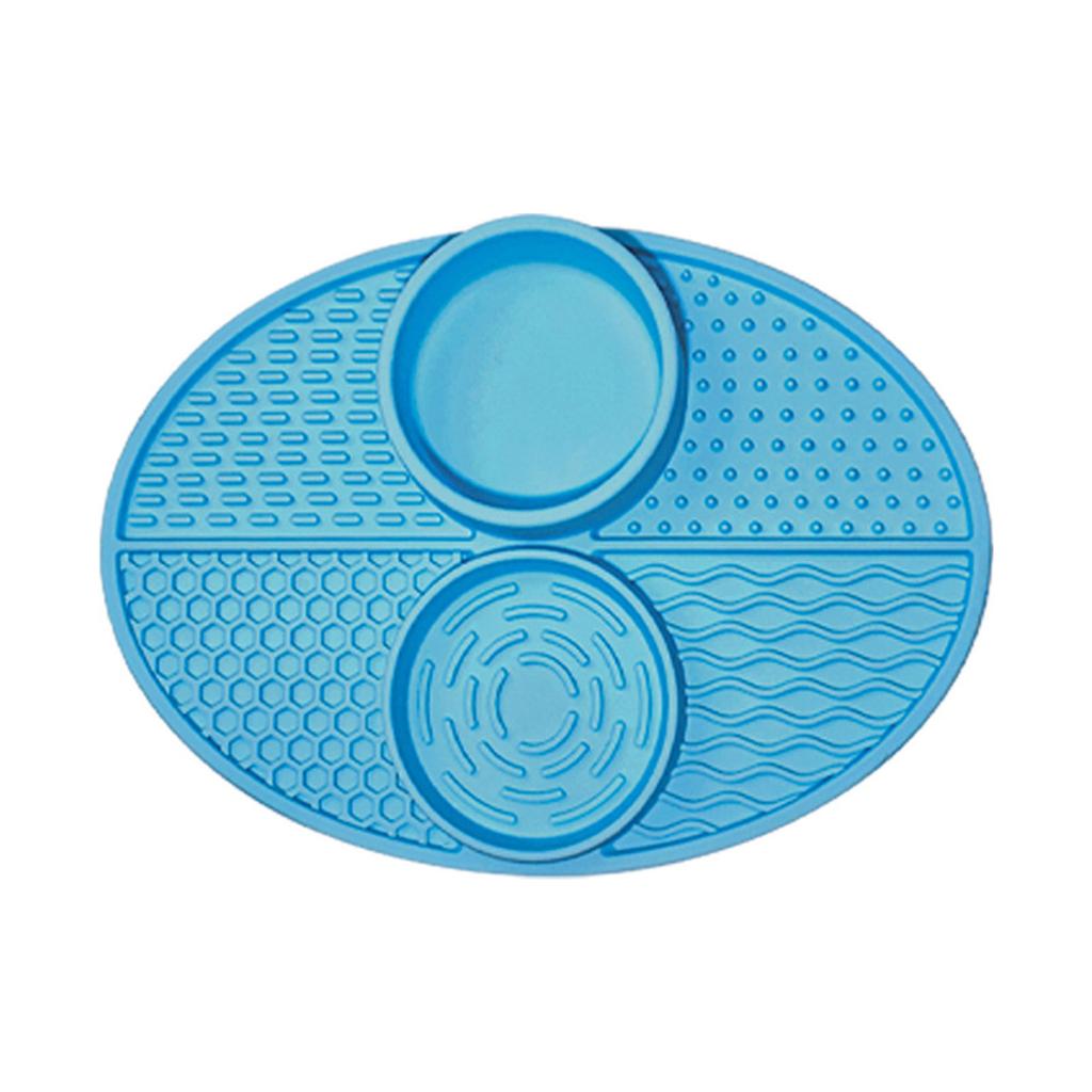 Силиконовая двойная миска для питомца, коврик для вылизывания, нескользящая, для медленного поедания, кормушка для вылизывания, коврик для котов для улучшения пищевых привычек питомца