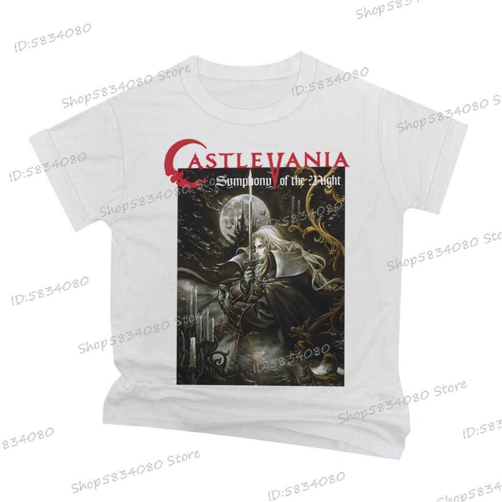 CASTLEVANIA Винтажные Футболки Symphony of The Night Новая Футболка для Унисекс Женщин Аниме Рисунок Печатная Рубашка Унисекс Уличные Крутые Топы