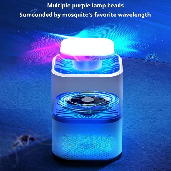 Лампа от комаров с фиолетовым светом Широкий диапазон охвата Низкий уровень шума Безопасно в использовании Энергосберегающая внутренняя ловушка для мух с питанием от USB Уничтожитель насекомых