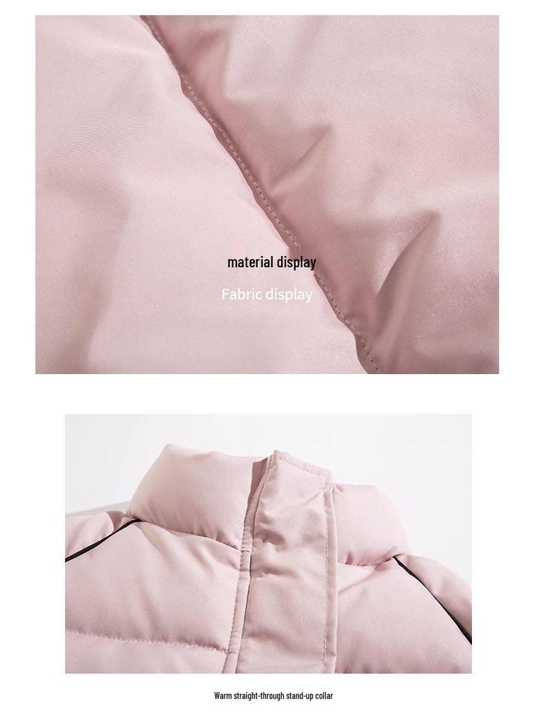 Women's Pink Korean-Style Thickened Cotton-Padded Jacket - Winter's Popular Warm Coat