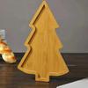 1 Pcs Wooden Christmas Tree Tray Restaurant Decoration Home Dried Fruit Snack Plate Bamboo And Wood Dining Plate